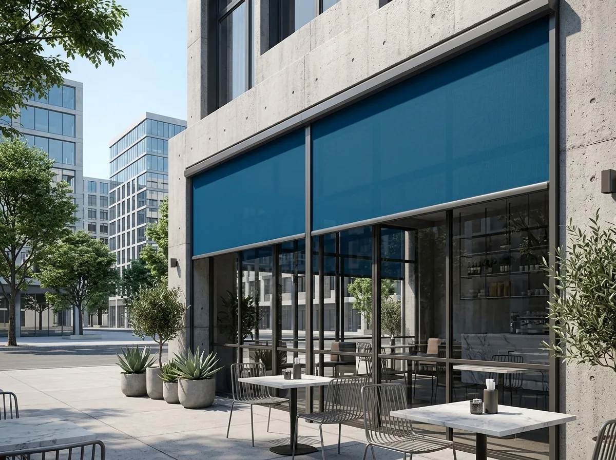 Gümbet kafede zip perde uygulaması