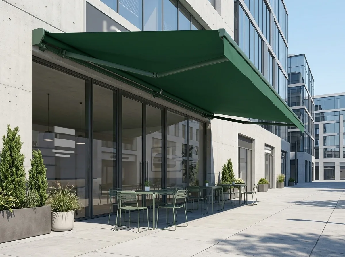 Gümüşlük restoranda mafsallı tente uygulaması